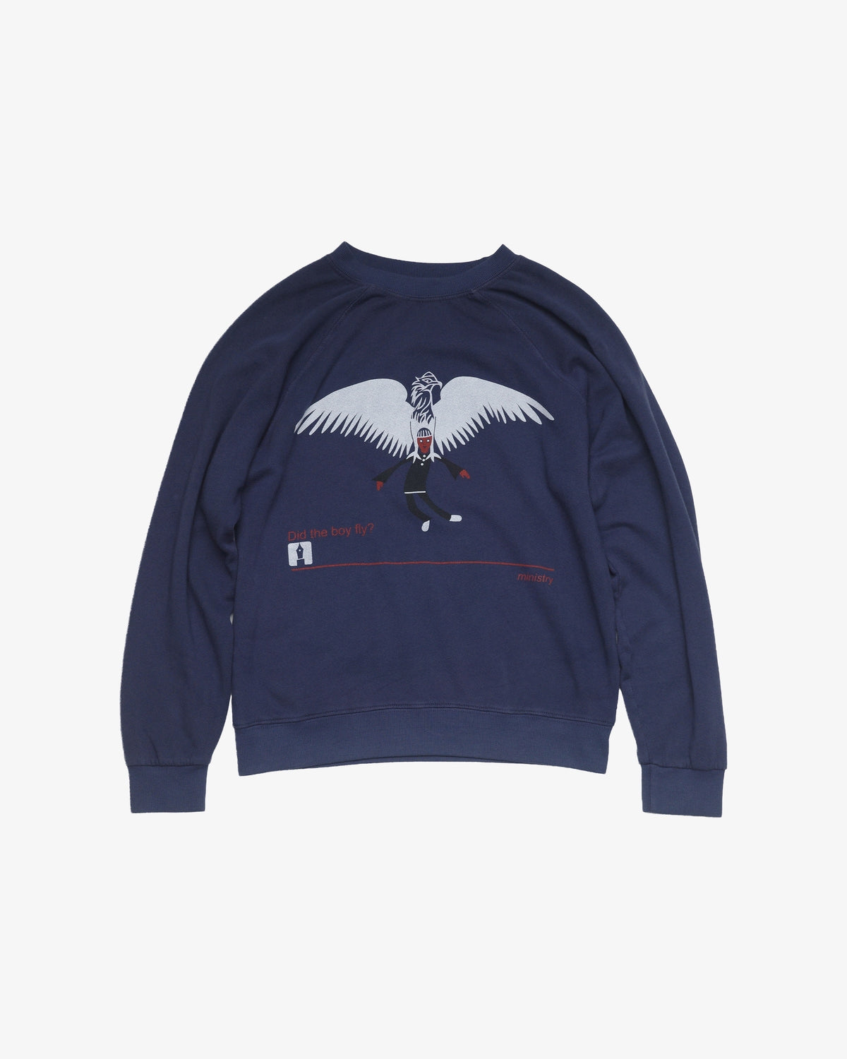 WINGS CREWNECK (WASHED NAVY)